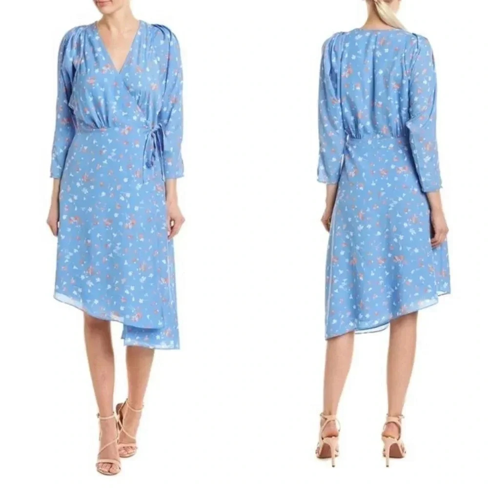 Joie Acantha Floral-print Wrap Casual Maxi Dress Size Small